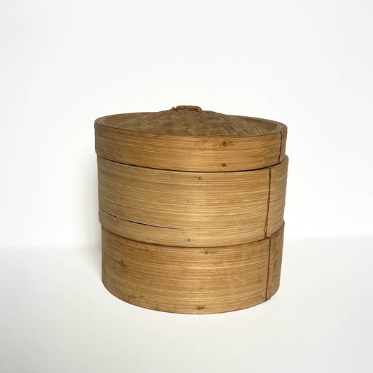 SMALL VINTAGE BAMBOO STEAMER