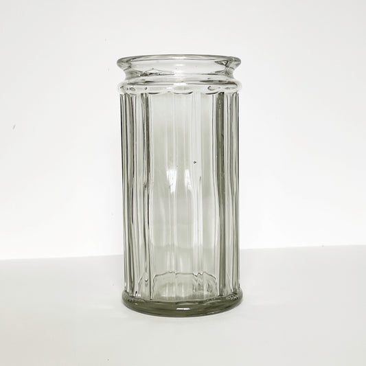 RIBBED GLASS VASE