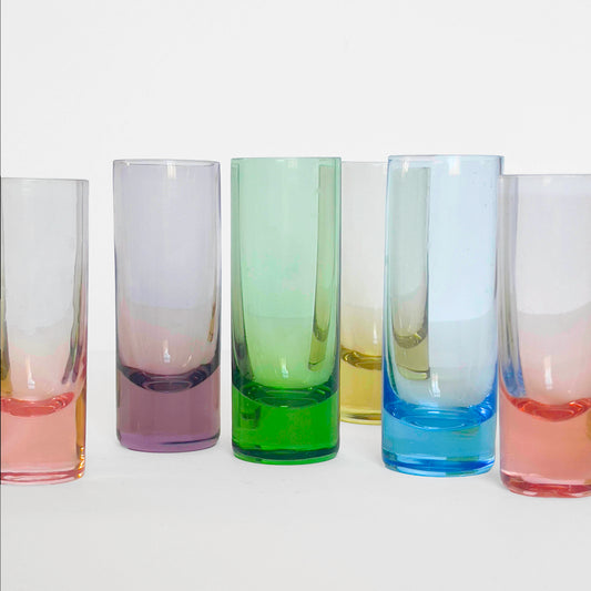 SET OF 8 MULTI COLOR PROSECCO GLASSES