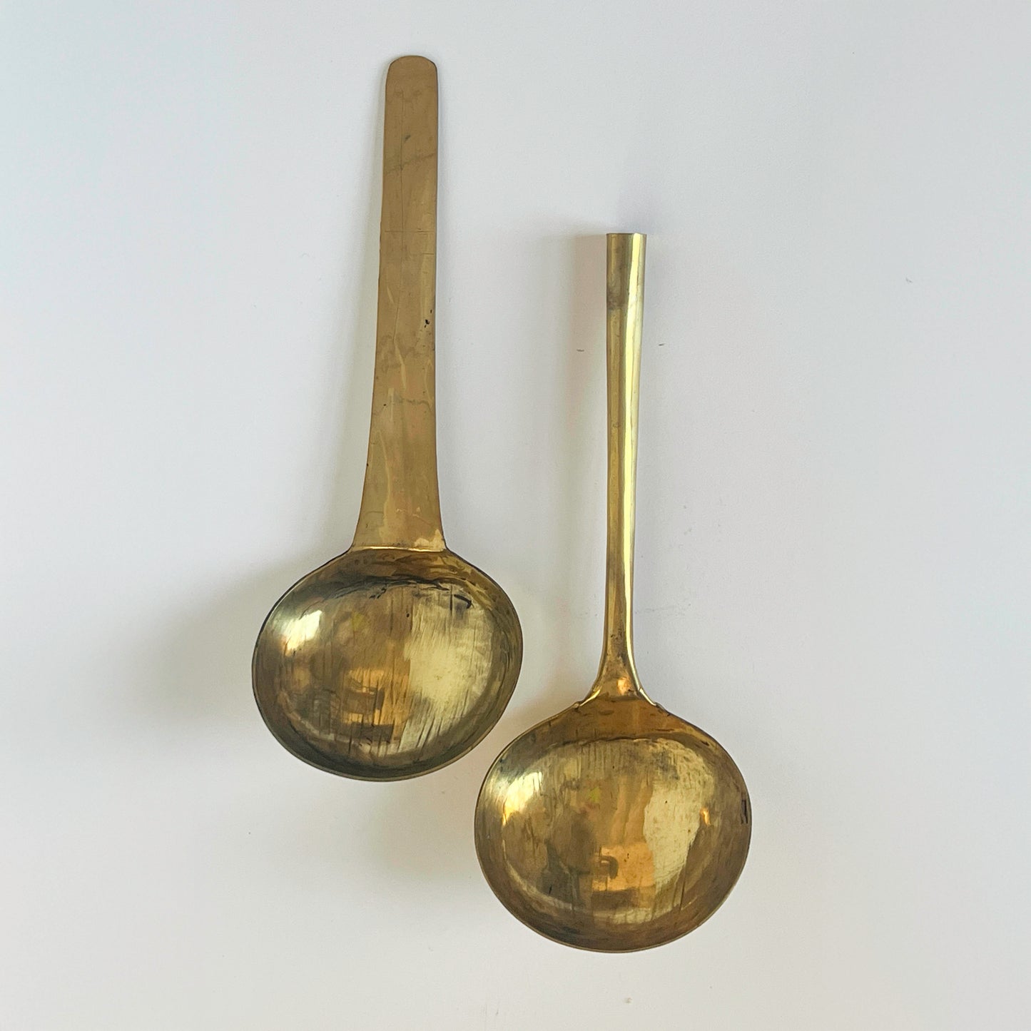 1960's brass serving ladles