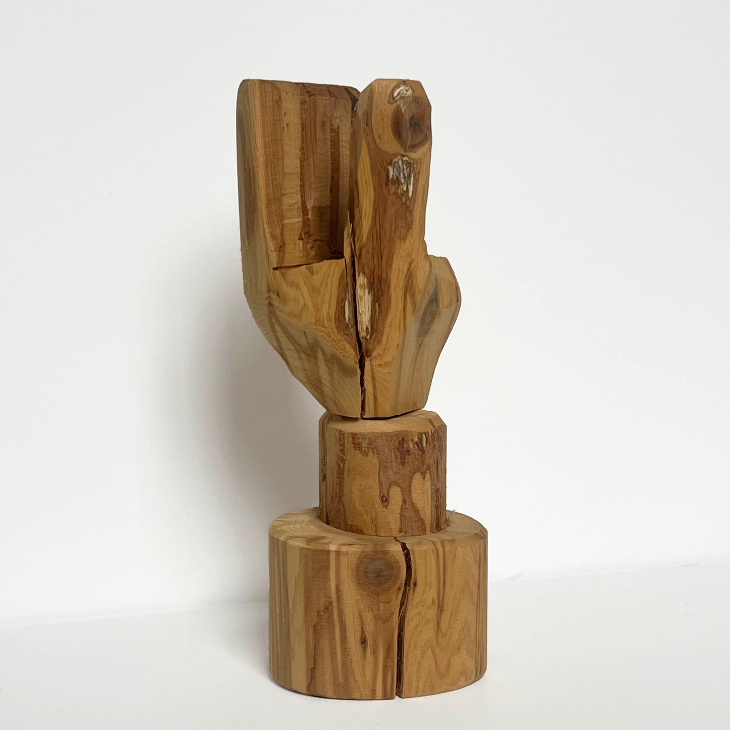 BRUTALIST WOOD SCULPTURE