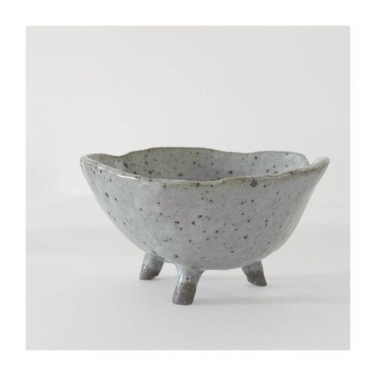HANDMADE FOOTED CERAMIC BOWLS